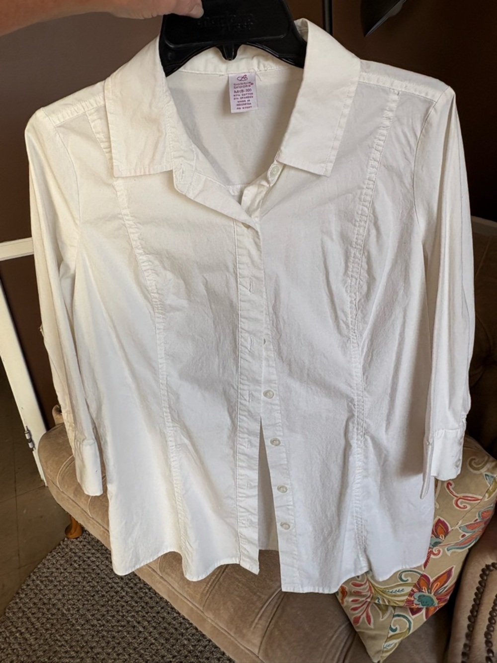Bobbie Brooks White Button-Down Shirt